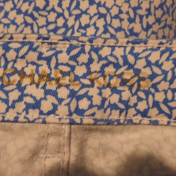 Michael Kors Izzy Skinny Crop Jeans Blue/White Mini Floral Print Sz 12P - Picture 6 of 7
